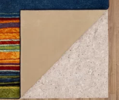 Blue, Orange & Green Stripe Accent Rug, (20" X 34") -Home Decor Store 810600668 A8 2