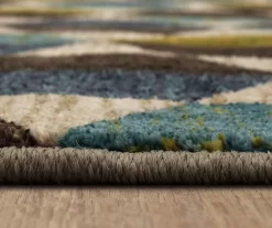 Brock Lagoon Blue & Olive Geometric Area Rug, (5' 3" X 7' 10") -Home Decor Store 810600746 A8 4