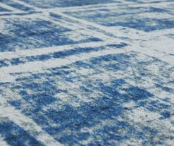 Navy & White Double Squares Area Rug, (2' X 7') -Home Decor Store 810600777 A8 3