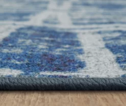 Navy & White Double Squares Area Rug, (2' X 7') -Home Decor Store 810600777 A8 4