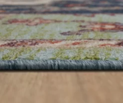 Tethys Green & Blue Ornamental Accent Rug, (20" X 34") -Home Decor Store 810601028 A8 4