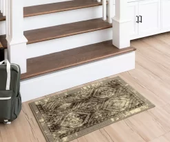 Tecate Gray Bordered Arabesque Accent Rug, (20" X 34") 13 Tecate Gray Bordered Arabesque Accent Rug, (20" X 34") -Home Decor Store 810601073 A0 3