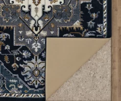 Tethys Navy & Charcoal Ornamental Accent Rug, (20" X 34") -Home Decor Store 810601110 A8 2