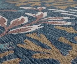 Coastal Cove Blue & Brown Coral Pattern Outdoor Area Rug, (2.5' X 6') -Home Decor Store 810601142 A8 3