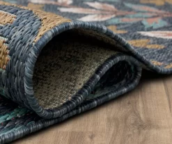 Coastal Cove Blue & Brown Coral Pattern Outdoor Area Rug, (2.5' X 6') -Home Decor Store 810601142 A8 5