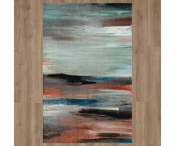 Day Dream Blush & Aqua Abstract Area Rug, (8' X 10') -Home Decor Store 810601243 A0 2