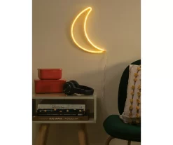 Warm White Crescent Moon LED Neon Wall Light -Home Decor Store 810603449 B0 2