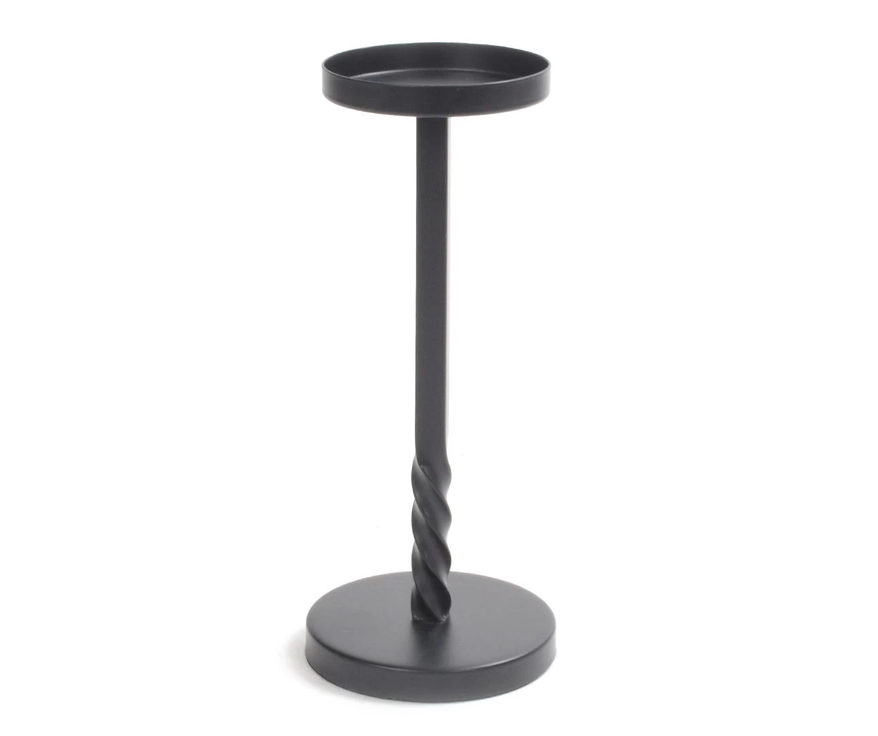 10" Black Twisted Metal Pillar Candle Holder 1 10" Black Twisted Metal Pillar Candle Holder