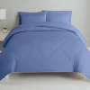 Country Blue Diamond-Quilted Full 7-Piece Comforter Set