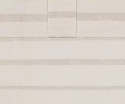 Amari Beige & Oatmeal Stripe Light-Filtering Rod Pocket Curtain Panel, (63") -Home Decor Store 810605557 810605590 810605591 A8 8