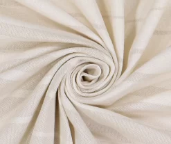 Amari Beige & Oatmeal Stripe Light-Filtering Rod Pocket Curtain Panel, (63") -Home Decor Store 810605557 810605590 810605591 A8 9