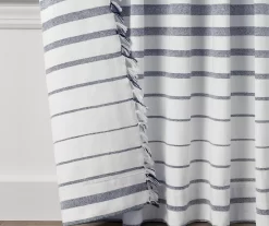 Amari White & Navy Stripe Light-Filtering Rod Pocket Curtain Panel, (95") -Home Decor Store 810605558 810605559 810605560 A8 4