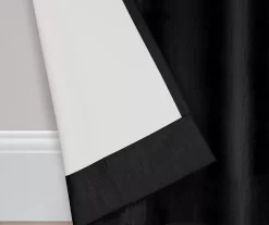 Kendall Black Blackout Grommet Curtain Panel, (63") -Home Decor Store 810605592 810605593 810605594 A8 6