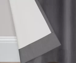 Kendall Charcoal Blackout Grommet Curtain Panel, (63") -Home Decor Store 810605601 810605602 810605603 A8 7