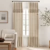 Lucinda Beige Light-Filtering Ring-Top Valance, (84")