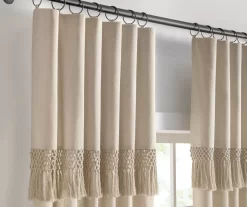 Lucinda Beige Light-Filtering Ring-Top Valance, (84") -Home Decor Store 810605632 810605633 810605634 810605635 A8 6