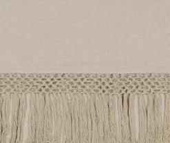 Lucinda Beige Light-Filtering Ring-Top Valance, (84") -Home Decor Store 810605632 810605633 810605634 810605635 A8 9