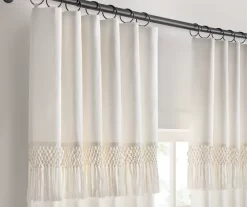 Lucinda Ivory Light-Filtering Ring-Top Valance, (95") 12 Lucinda Ivory Light-Filtering Ring-Top Valance, (95") -Home Decor Store 810605640 810605641 810605642 810605643 A8 5