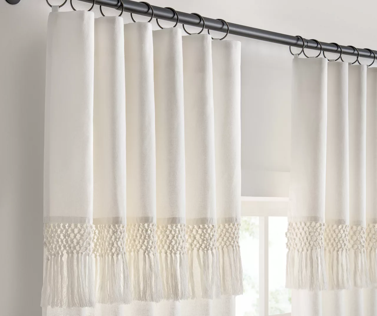 Lucinda Ivory Light-Filtering Ring-Top Valance, (95") 5 Lucinda Ivory Light-Filtering Ring-Top Valance, (95") - Image 5