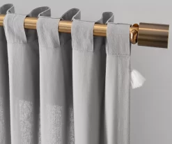 Ardmore Gray Tassel-Accent Light-Filtering Rod Pocket Curtain Panel, (95") -Home Decor Store 810605644 810605645 810605646 810605647 A8 6