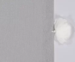 Ardmore Gray Tassel-Accent Light-Filtering Rod Pocket Curtain Panel, (95") -Home Decor Store 810605644 810605645 810605646 810605647 A8 9