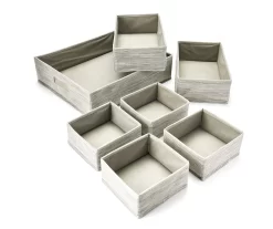 Gray 7-Piece Drawer Organizer Set