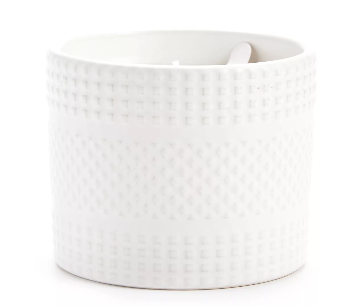 Homeward Vanilla Macaroon Embossed Ceramic Candle, 11 Oz. 1 Homeward Vanilla Macaroon Embossed Ceramic Candle, 11 Oz.