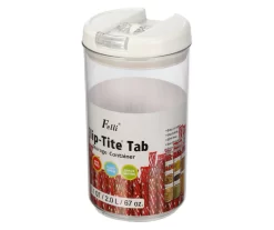 Felli Flip-Tite Tab Round Storage Container, 2.1 Qt. -Home Decor Store 810606717 A0 4
