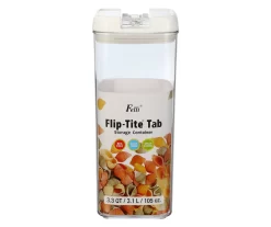Felli Flip-Tite Tab Storage Container, 3.3 Qt.