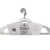 Clear Glitter Hangers, 16-Pack