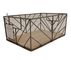 Wire Chevron Grid Storage Bin -Home Decor Store 810607193 A3 3