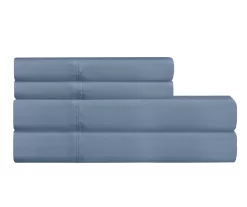 Light Blue 1,500-Thread Count Queen 4-Piece Sheet Set