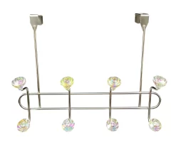 Euphoric Expression Chrome Gemstone 4-Hook Over-the-Door Hooks