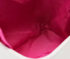 Euphoric Expression White & Pink Peace Sign Canvas Storage Tote -Home Decor Store 810607909 A8 2