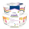 Rainbow Decal Glass Storage Bowls, 2-Pack
