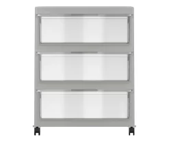 Pumice Gray 3-Drawer Wide Storage Cart