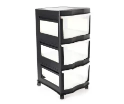 Black 3-Drawer Cart