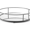 Black Mirrored Round Tray