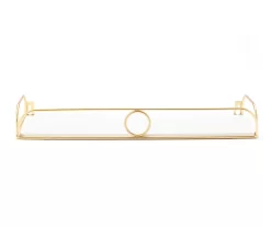 Gold & White Metal Wall Shelf