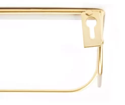 Gold & White Metal Wall Shelf -Home Decor Store 810609584 A8 2