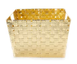 Metallic Woven Storage Bin