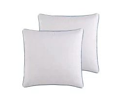 Hilden White & Blue Color Block Bedding Set -Home Decor Store 810611476 A7 6