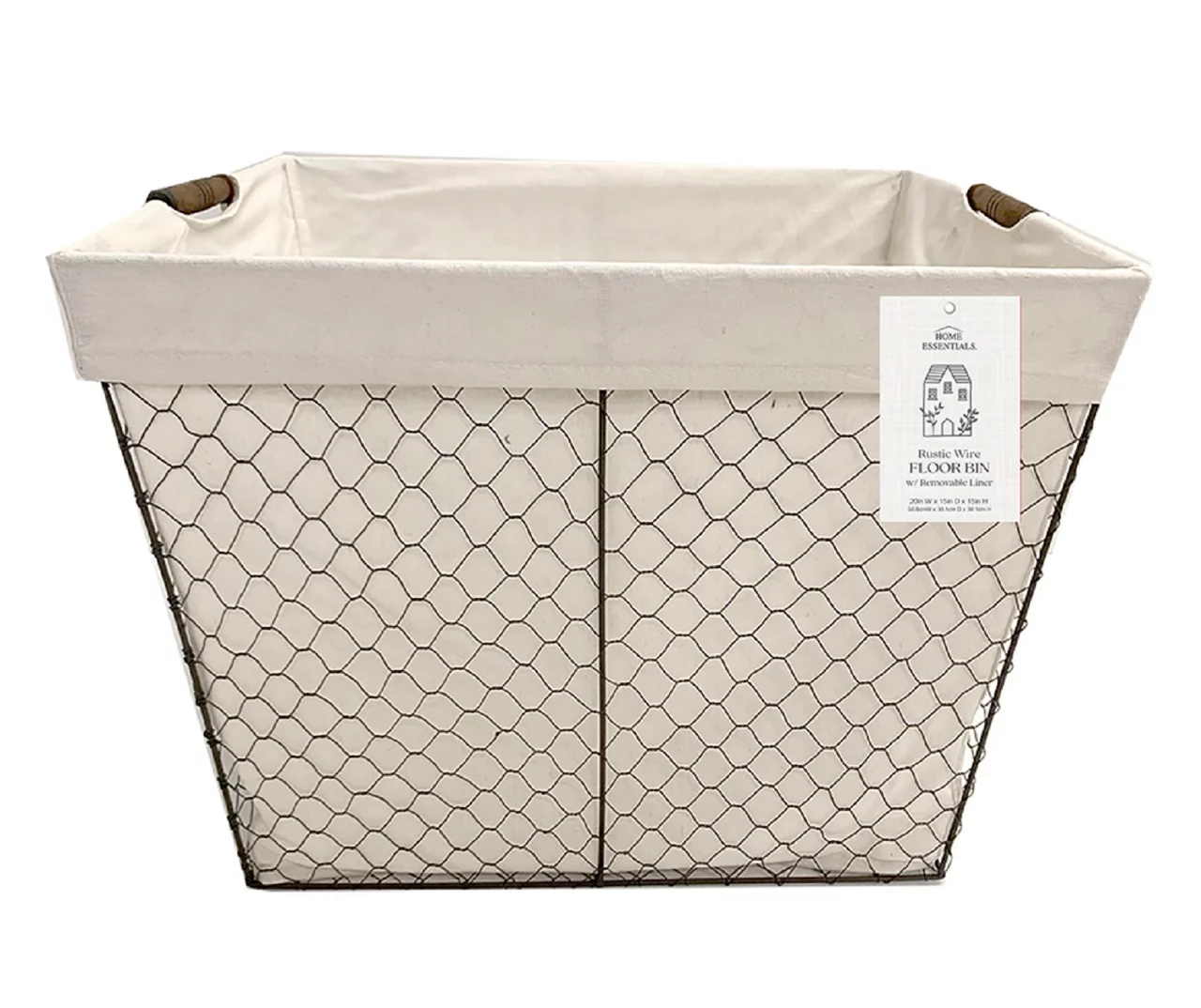 Bronze Chicken Wire Storage Basket With Ivory Liner, (13") 1 Bronze Chicken Wire Storage Basket With Ivory Liner, (13")