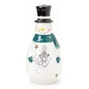 Frosted Forest Snowman & Snowflake Ceramic Tealight Candle Holder