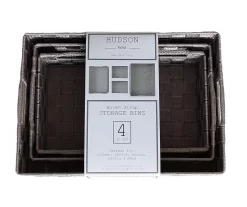 Taupe 4-Piece Woven Strap Storage Bin Set -Home Decor Store 810613673 A0 5