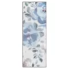 My Magic Carpet Sasha Blue & Cream Floral Washable Runner Rug, (2.5' X 7')