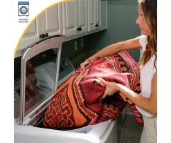 My Magic Carpet Tratti Black & Cream Offset Stripe Washable Area Rug, (5' X 7') -Home Decor Store 810615381 A4 6