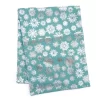 Frosted Forest Teal & Silver Snowflake Table Runner
