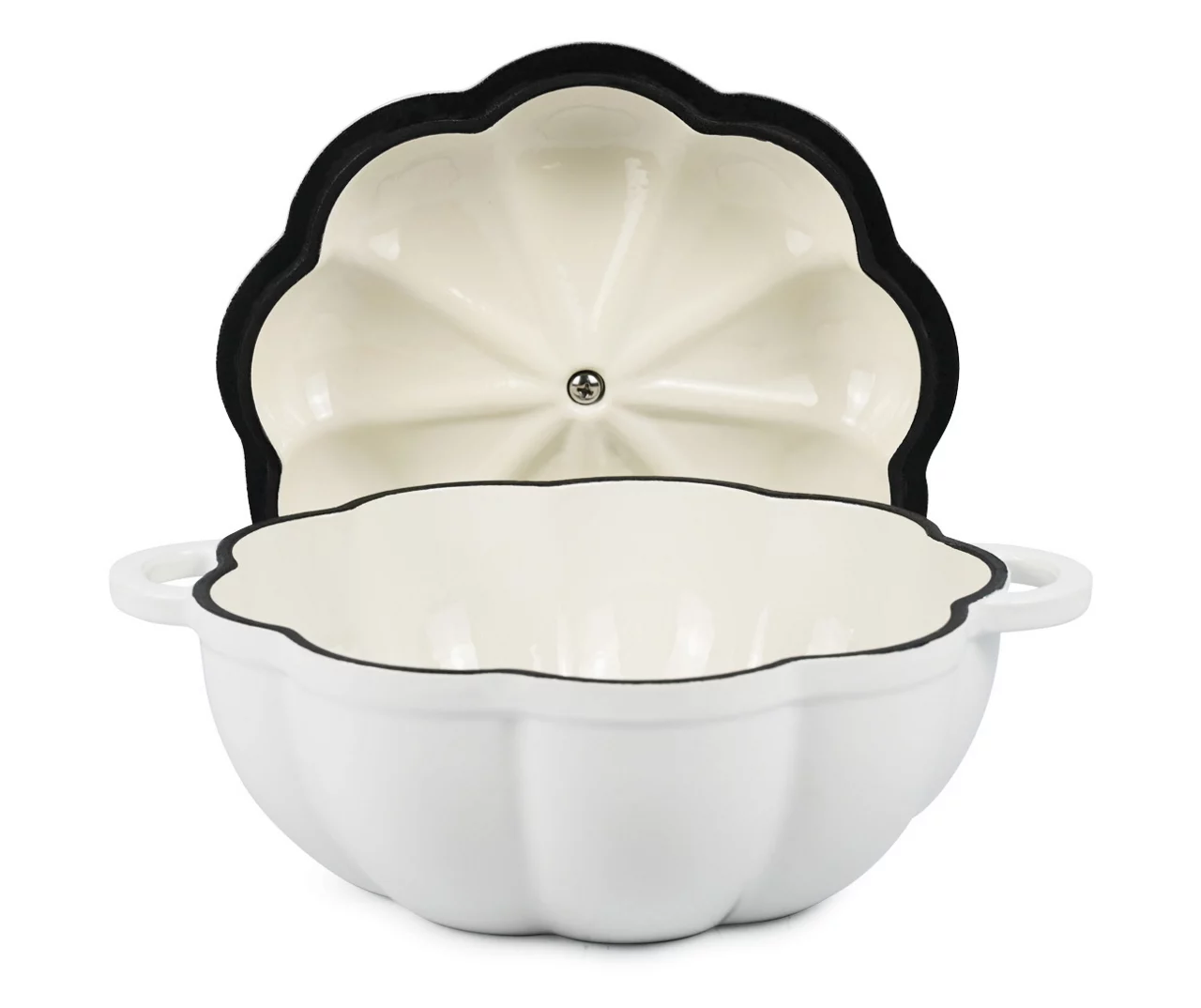 Pumpkin Enameled Cast Iron Dutch Oven, 1.8 Qt. 7 Pumpkin Enameled Cast Iron Dutch Oven, 1.8 Qt. - Image 7