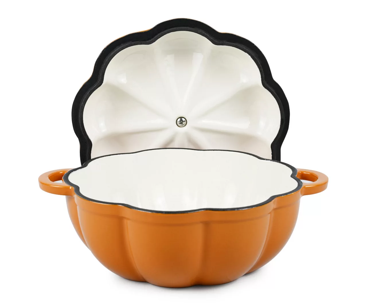 Pumpkin Enameled Cast Iron Dutch Oven, 1.8 Qt. 3 Pumpkin Enameled Cast Iron Dutch Oven, 1.8 Qt. - Image 3